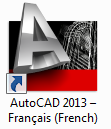 Le raccourci de démarrage d'AutoCAD 2013